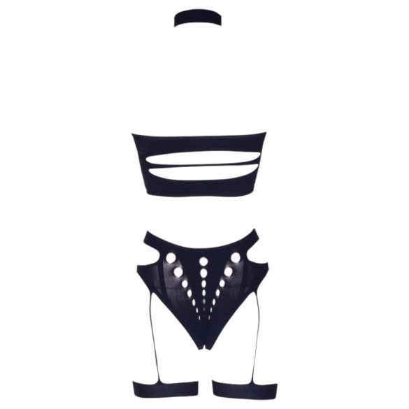 Le Désir Plus Size - set donjeg rublja 3 dijela - crna - XL-4XL