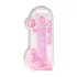 RealRock - realistični dildo - proziran pink - 22 cm