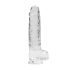 REALROCK - prozirni realistični dildo - transparentan (22 cm)