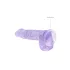 RealRock - realistični dildo - prozirni ljubičasti - 15 cm