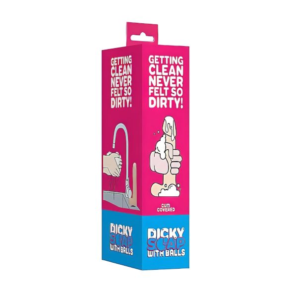 Dicky Cum - sapun u obliku penisa s testisima - natur - 250g
