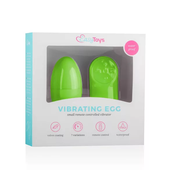 Easytoys - zeleni vibracijski jajčić s 7 ritmova