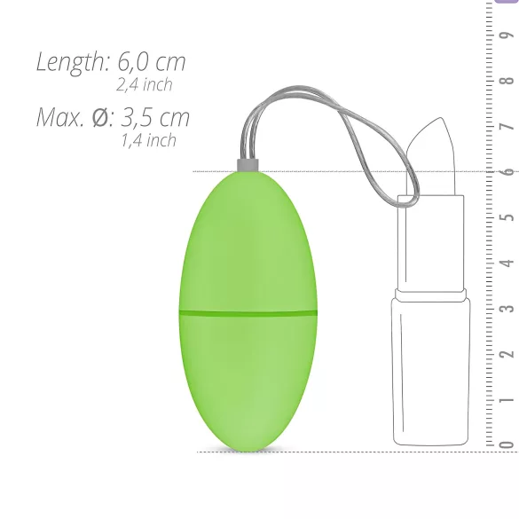 Easytoys - zeleni vibracijski jajčić s 7 ritmova