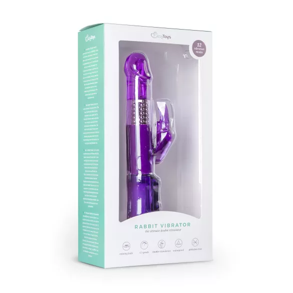 Easytoys Rabbit - vibrator s rotirajućim kuglicama i za klitoris