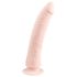 Easytoys - silikonski dildo s vakuum podlogom (21 cm) - prirodni
