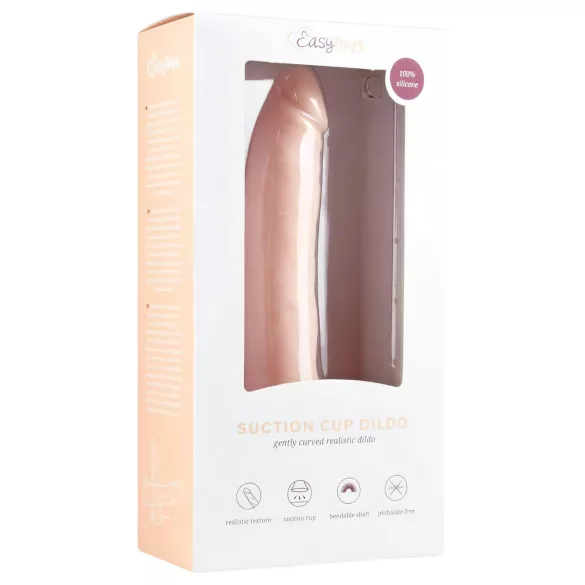 Easytoys - dildo sa vakuumom - 100% silikon - 21cm - natur