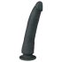 Easytoys - 100% silikonski dildo s vakuumskom bazom (21 cm) - crni
