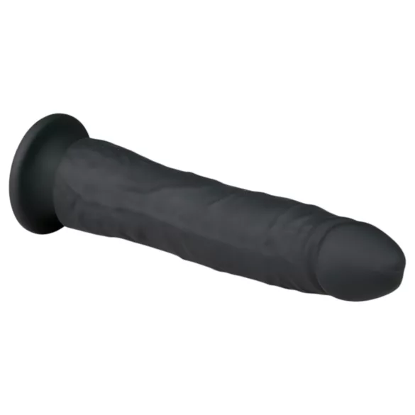 Easytoys - dildo s vakumskim postoljem - 100% silikon - 21cm - crni