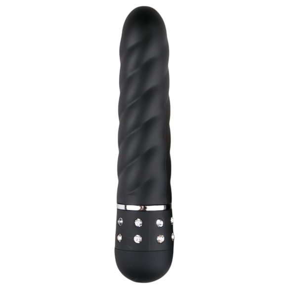 Easytoys - vibrator štapić s dijamantnim uzorkom - crni