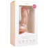 Easytoys - dildo s testisima i vakuum podlogom - 15 cm - prirodna boja