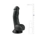 Easytoys - dildo s vakuumskom drškom i testisima (15 cm) - crni