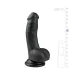 Easytoys - dildó s testisima i vakuumskim postoljem - 15 cm - crni