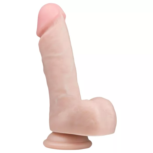 Easytoys - dildo s testisima i vakuumskom bazom - 17,5 cm - natur