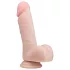 Easytoys - dildo s testisima i vakuumskom bazom - 17,5 cm - natur