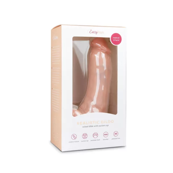 Easytoys - dildo s testisima i vakumskom bazom 20 cm - prirodna boja