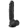 Easytoys - dildo s testisima i vakuumskom bazom - 22,5 cm - crni