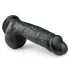 Easytoys - dildo s testisima i vakuumskom bazom - 22,5 cm - crni