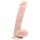 Easytoys - veliki dildo sa testisima i vakuumskom bazom (26,5 cm) - prirodni