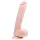 Easytoys - realistični dildo s testisima i vakuum postoljem - 26,5 cm - prirodno