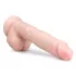 Easytoys - realistični dildo s testisima i vakuum postoljem - 26,5 cm - prirodno