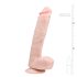 Easytoys - veliki dildo sa testisima i vakuumskom bazom (26,5 cm) - prirodni