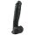 Easytoys - Veliki crni dildo s postoljem (26,5 cm) - s testisima