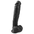 Easytoys - dildo s testisima i vakuumskom podlogom - 26,5 cm - crni