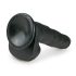 Easytoys - Veliki crni dildo s postoljem (26,5 cm) - s testisima