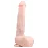 Easytoys - realistični dildo s testisima i vakuum bazom - 29,5 cm - bež