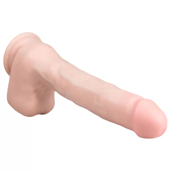 Easytoys - realistični dildo s testisima i vakuum bazom - 29,5 cm - bež