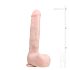 Easytoys - veliki dildo s testisima i vakuumskom bazom (29,5 cm) - prirodni izgled