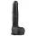 Easytoys - veliki dildo s testisima i vakuum bazom - 29,5 cm - crni