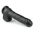 Easytoys - veliki dildo s testisima i vakuum bazom - 29,5 cm - crni