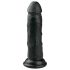 Easytoys - realistični dildo s vakuum postoljem (15,5 cm) - crni