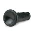 Easytoys - realistični dildo s vakuum postoljem (15,5 cm) - crni