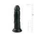 Easytoys - realistični dildo s vakuum postoljem (15,5 cm) - crni
