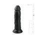 Easytoys - realistični dildo s vakuum postoljem - crni - 15,5 cm