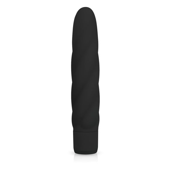 Easytoys Power Vibe - vibrator štap sa spiralom - silikon - crni