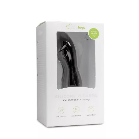 Easytoys - dildo s glavićem i vakumskom bazom - crni