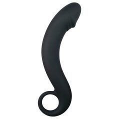 EasyToys - analni dildo zakrivljeni - silikon - crna