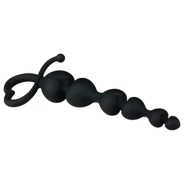 EasyToys - analni dildo s kuglicama - crni