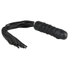 Easytoys - Flogger bič i silikonski dildo 2u1 - crni