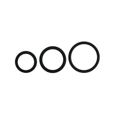 Easytoys - set prstena za penis - silikon - 3 komada - crna