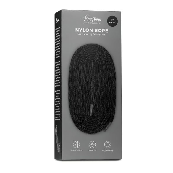 Easytoys - bondage uže - 10 m - crno