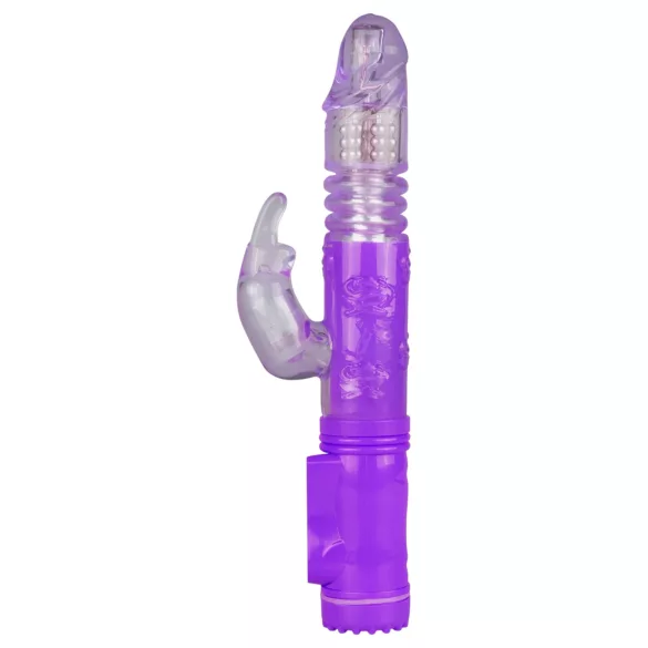 Easytoys Bunny - rotirajući vibrator s potiskivanjem - silikon ljubičasti