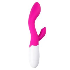   Easytoys Lily - vibrator s nastavkom za klitoris - silikon - roza