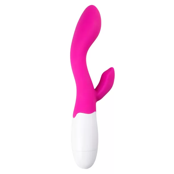 Easytoys Lily - vibrator s nastavkom za klitoris - silikon - roza