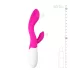 Easytoys Lily - vibrator s nastavkom za klitoris - silikon - roza