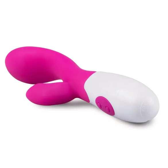 Easytoys Lily - vibrator s nastavkom za klitoris - silikon - roza