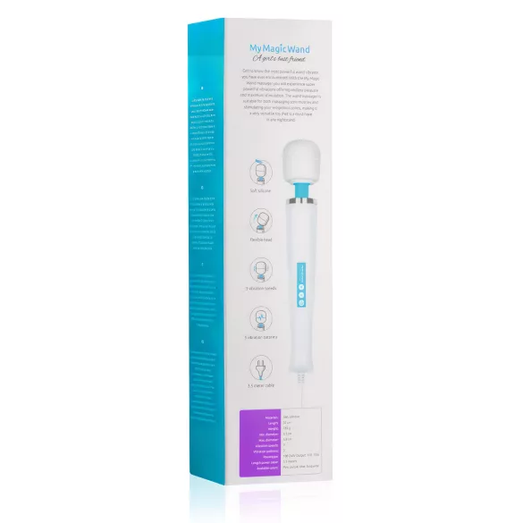 MyMagicWand - snažan masažer vibrator - bijelo-plava